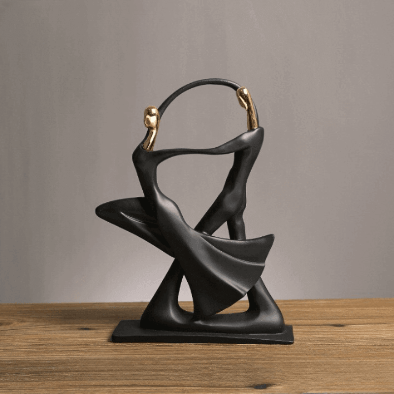 Escultura de Dançarinos em Resina - Arte Decorativa para Casa