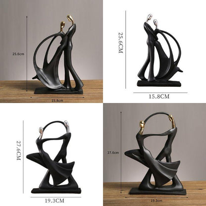 Escultura de Dançarinos em Resina - Arte Decorativa para Casa
