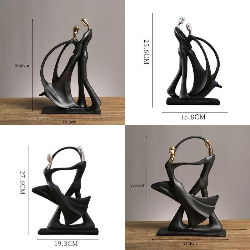 Escultura de Dançarinos em Resina - Arte Decorativa para Casa