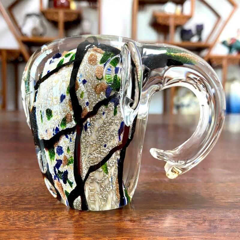 Escultura de Elefante Brilhante em Resina - Arte Decorativa para Casa