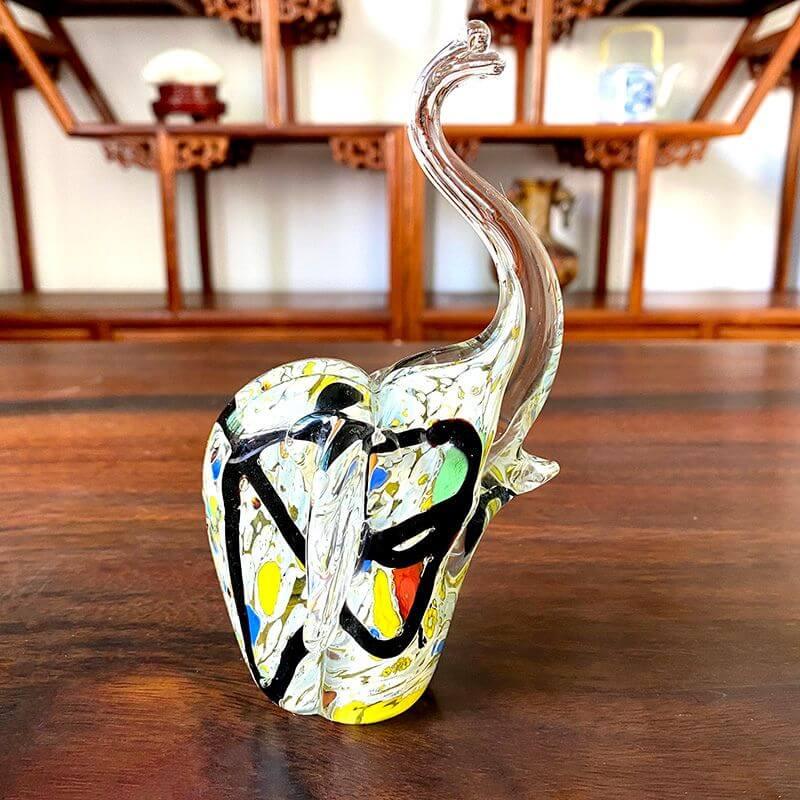 Escultura de Elefante Brilhante em Resina - Arte Decorativa para Casa