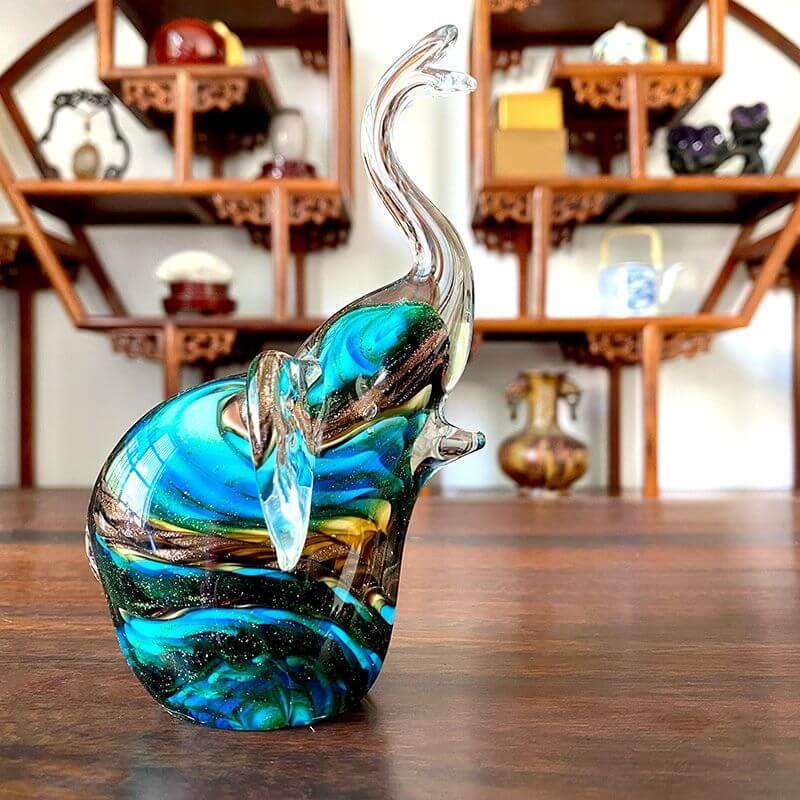 Escultura de Elefante Brilhante em Resina - Arte Decorativa para Casa