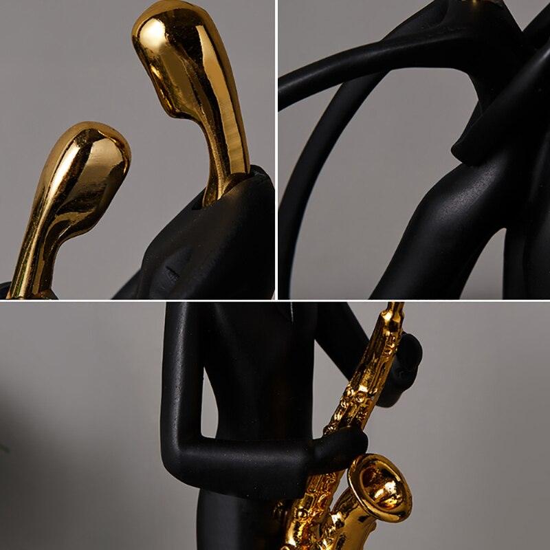 Escultura de Músicos en Resina - Arte Decorativo para Amantes de la Música