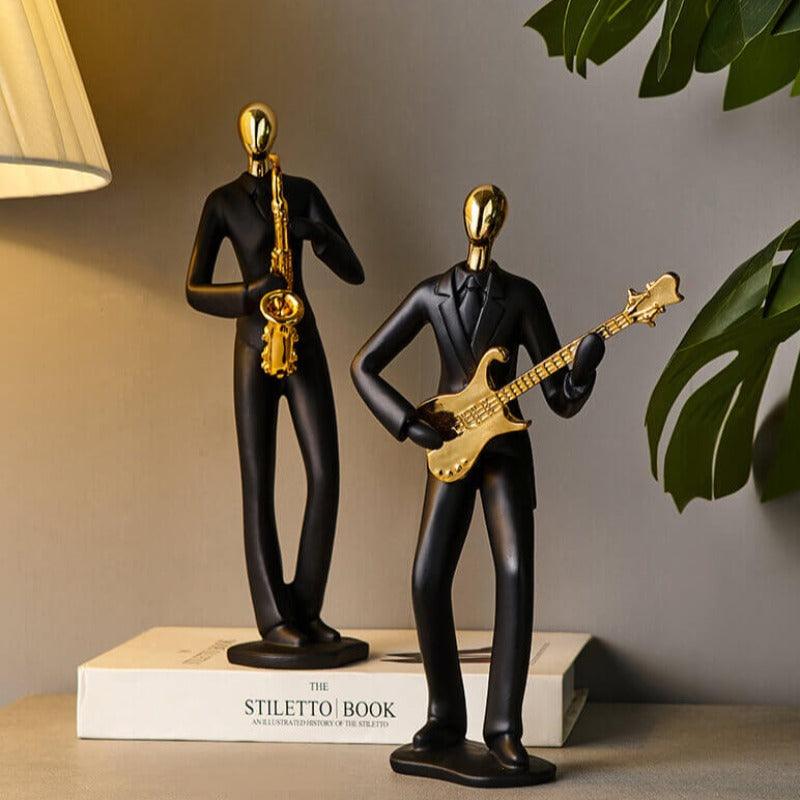 Escultura de Músicos en Resina - Arte Decorativo para Amantes de la Música