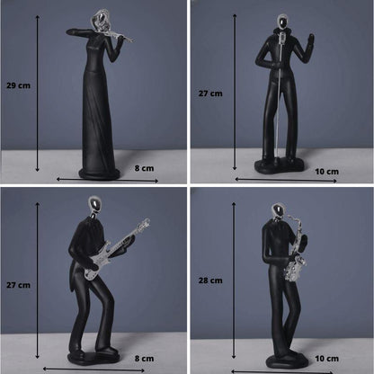 Escultura de Músicos en Resina - Arte Decorativo para Amantes de la Música