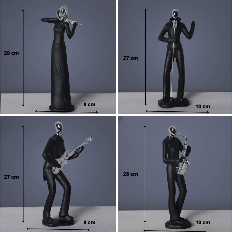 Escultura de Músicos en Resina - Arte Decorativo para Amantes de la Música