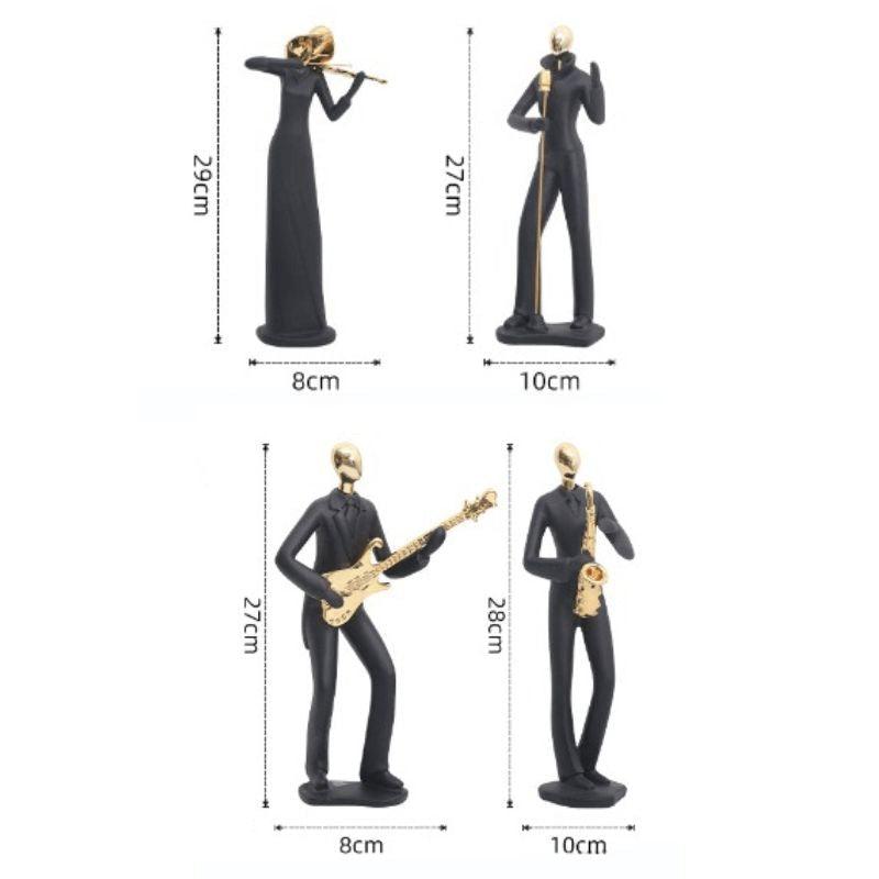 Escultura de Músicos en Resina - Arte Decorativo para Amantes de la Música