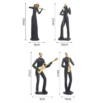Escultura de Músicos en Resina - Arte Decorativo para Amantes de la Música
