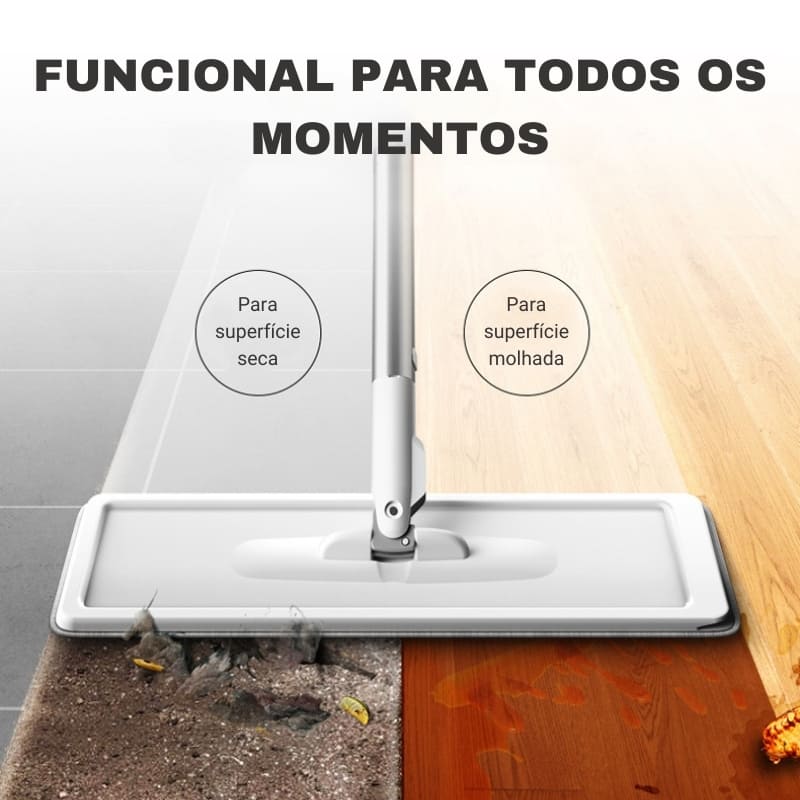 Esfregão Mop Giratório com Balde para Limpeza Eficiente