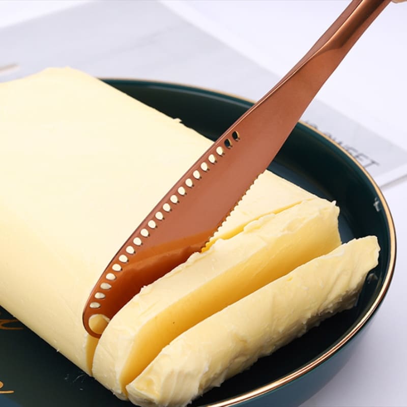 Espátula de Aço Inoxidável para Manteiga com Faca Serrilhada