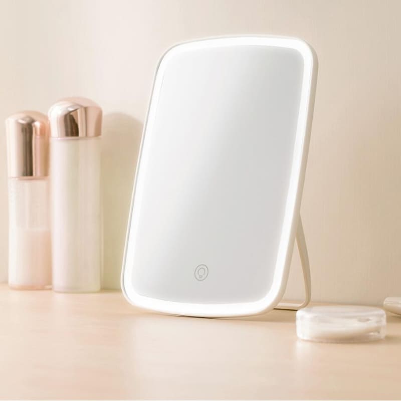 Espelho de Mesa com LED para Maquiagem - Iluminação Ajustável e Design Moderno