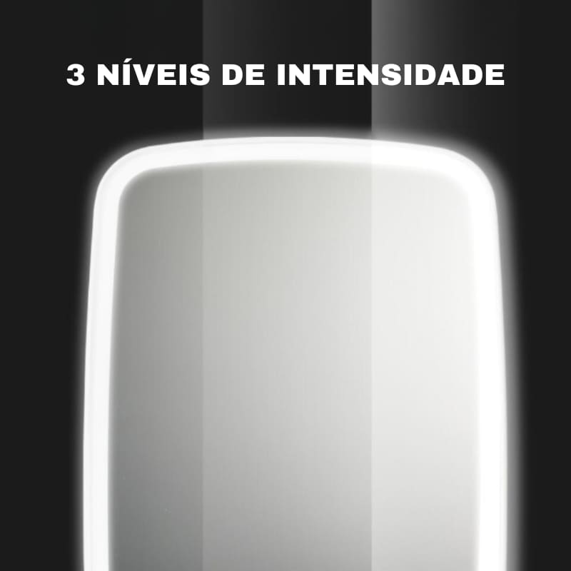 Espelho de Mesa com LED para Maquiagem - Iluminação Ajustável e Design Moderno