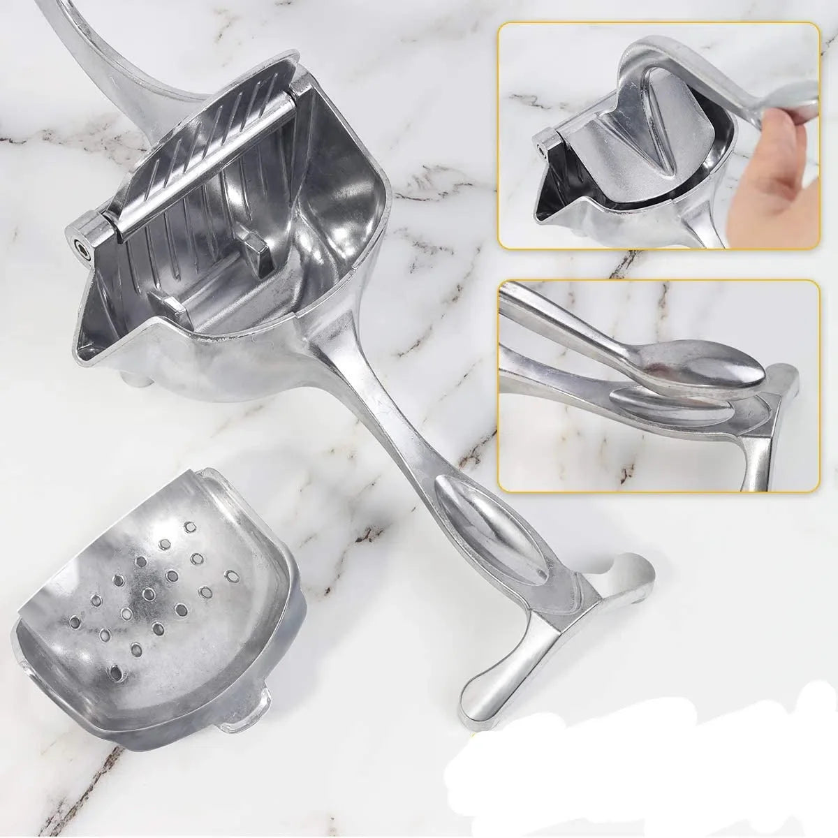 Espremedor Manual de Alumínio - Utensílio de Cozinha para Cítricos