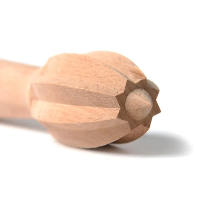 Espremedor Manual de Limão em Madeira de Faia Natural - Utensílio de Cozinha Ecológico