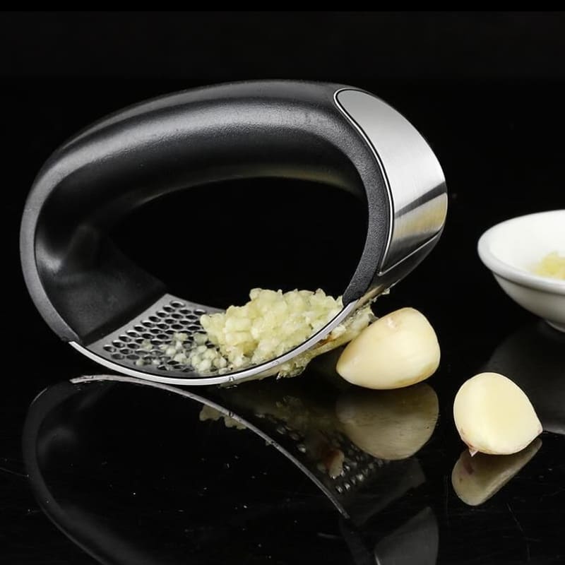 Espremedor de Alho e Amassador de Inox - Utensílio de Cozinha Multifuncional