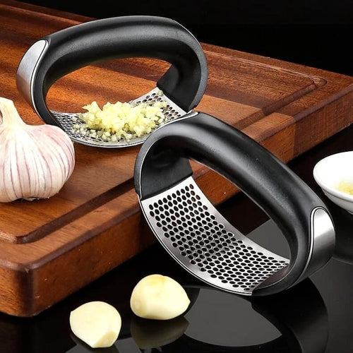 Espremedor de Alho e Amassador de Inox - Utensílio de Cozinha Multifuncional