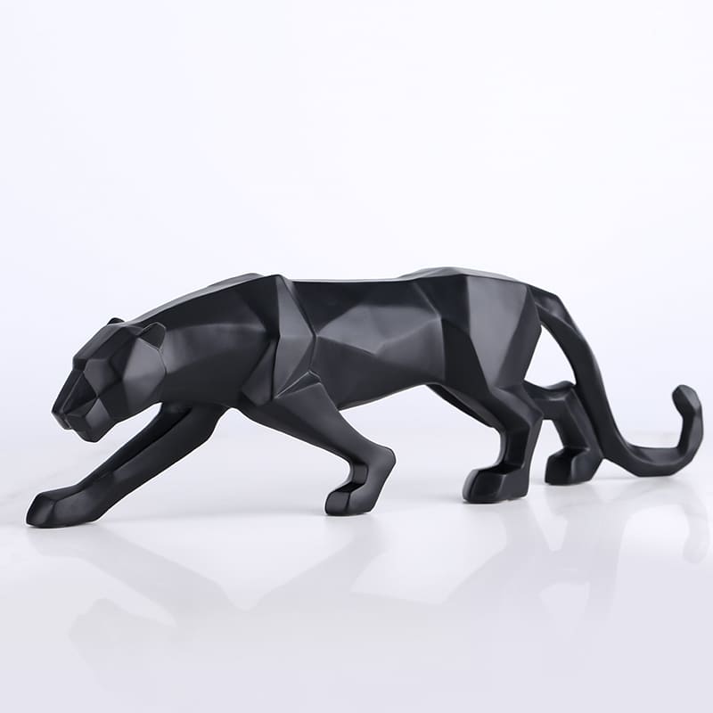 Estátua de Leopardo em Resina para Decoração de Mesa