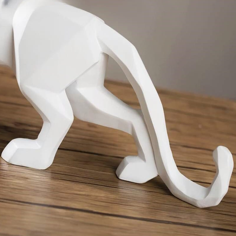 Estátua de Leopardo em Resina para Decoração de Mesa