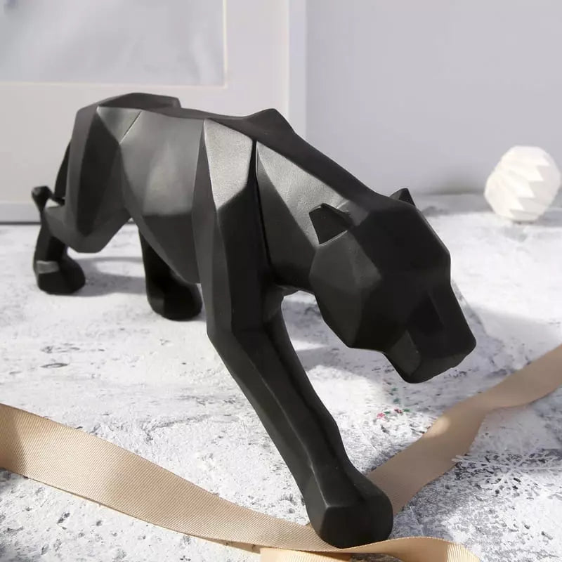Estátua de Leopardo em Resina para Decoração de Mesa