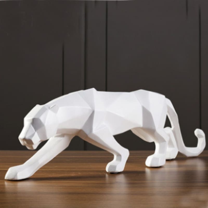 Estátua de Leopardo em Resina para Decoração de Mesa