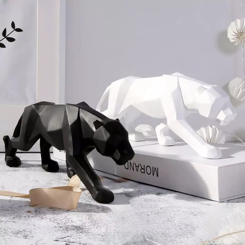 Estátua de Leopardo em Resina para Decoração de Mesa