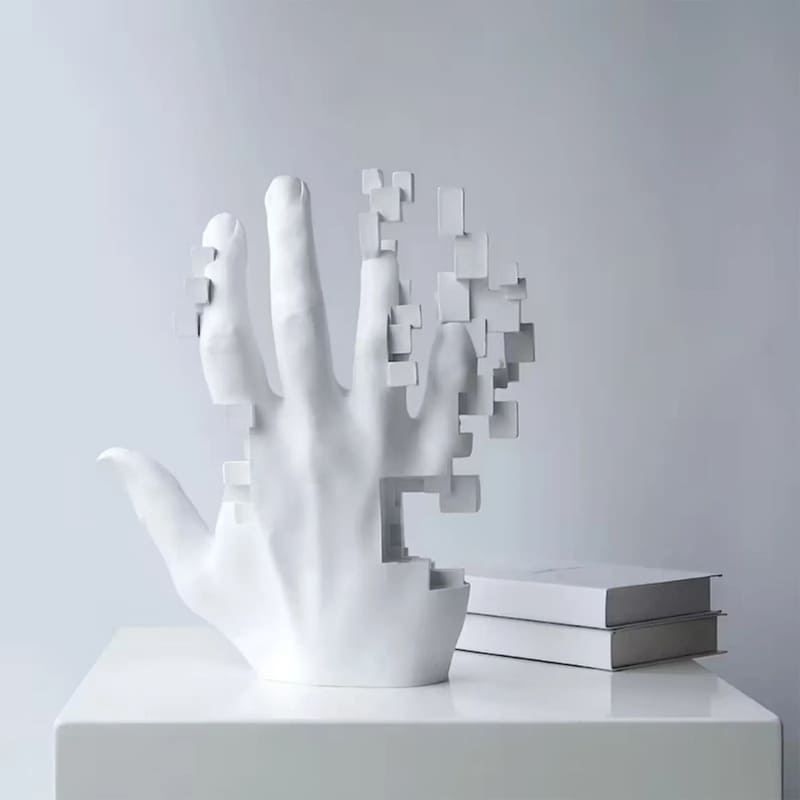 Estátua de Mão Artística em Resina para Decoração de Sala