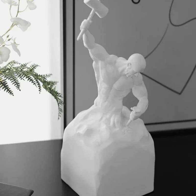 Estátua de Resina de Homem Esculpindo para Decoração de Sala