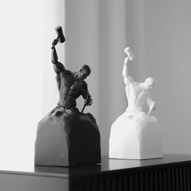 Estátua de Resina de Homem Esculpindo para Decoração de Sala