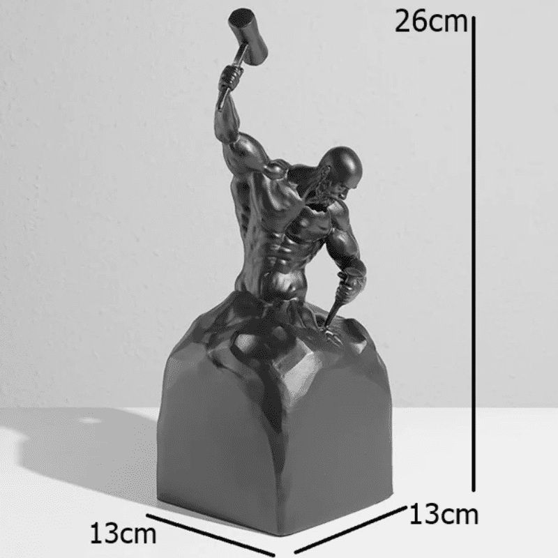 Estátua de Resina de Homem Esculpindo para Decoração de Sala
