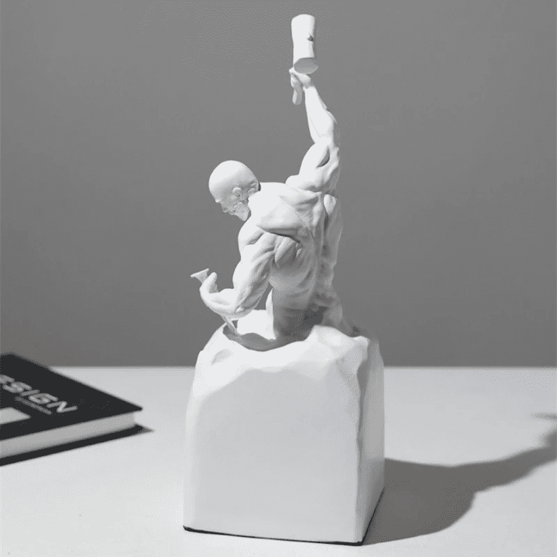 Estátua de Resina de Homem Esculpindo para Decoração de Sala
