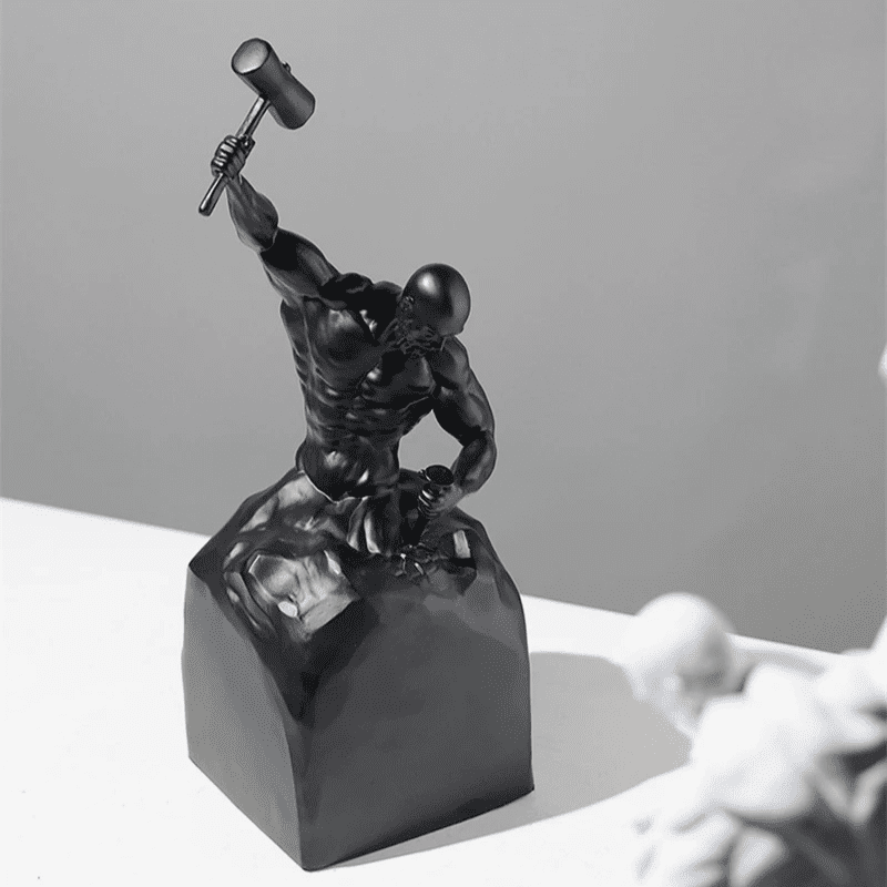 Estátua de Resina de Homem Esculpindo para Decoração de Sala