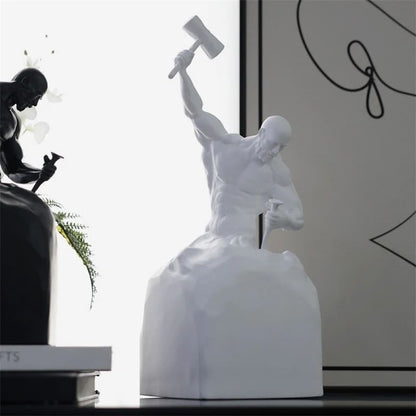 Estátua de Resina de Homem Esculpindo para Decoração de Sala