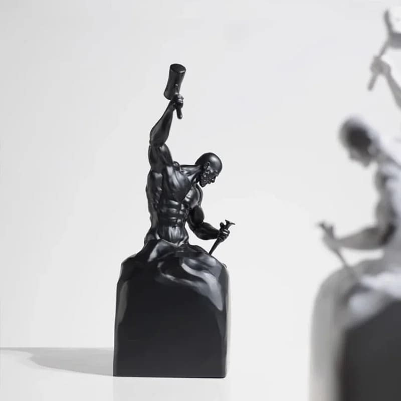 Estátua de Resina de Homem Esculpindo para Decoração de Sala