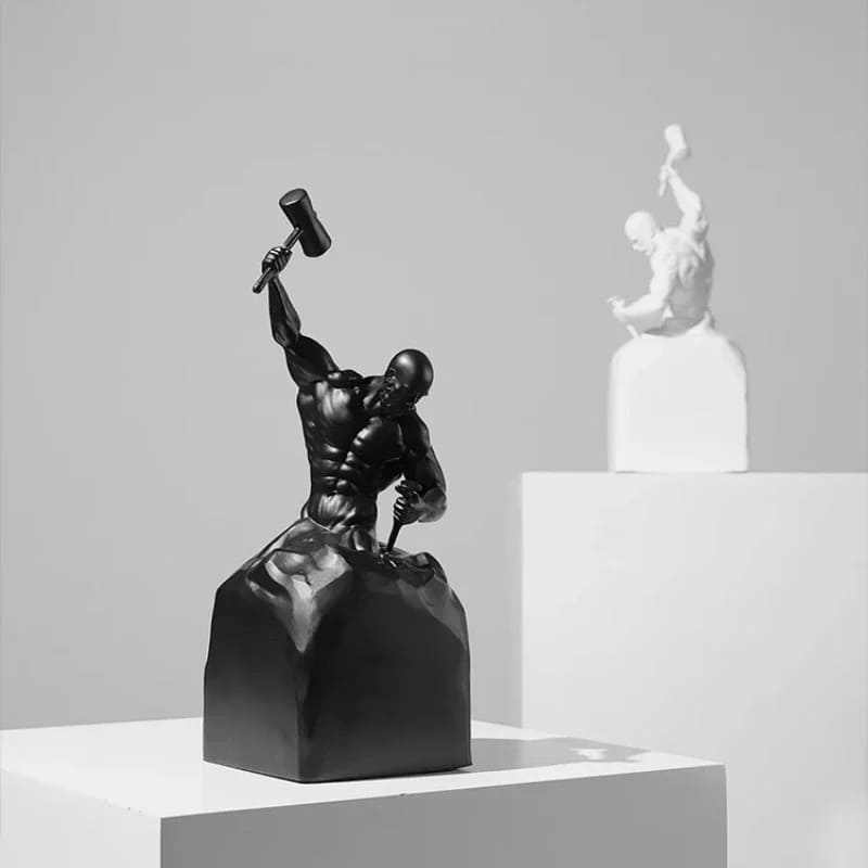 Estátua de Resina de Homem Esculpindo para Decoração de Sala