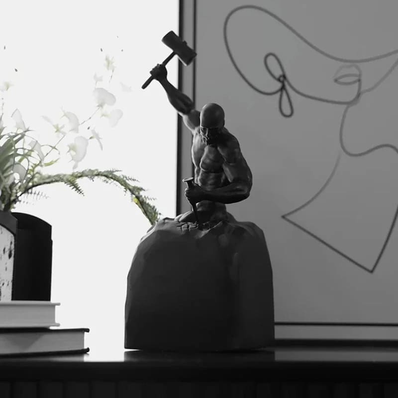 Estátua de Resina de Homem Esculpindo para Decoração de Sala