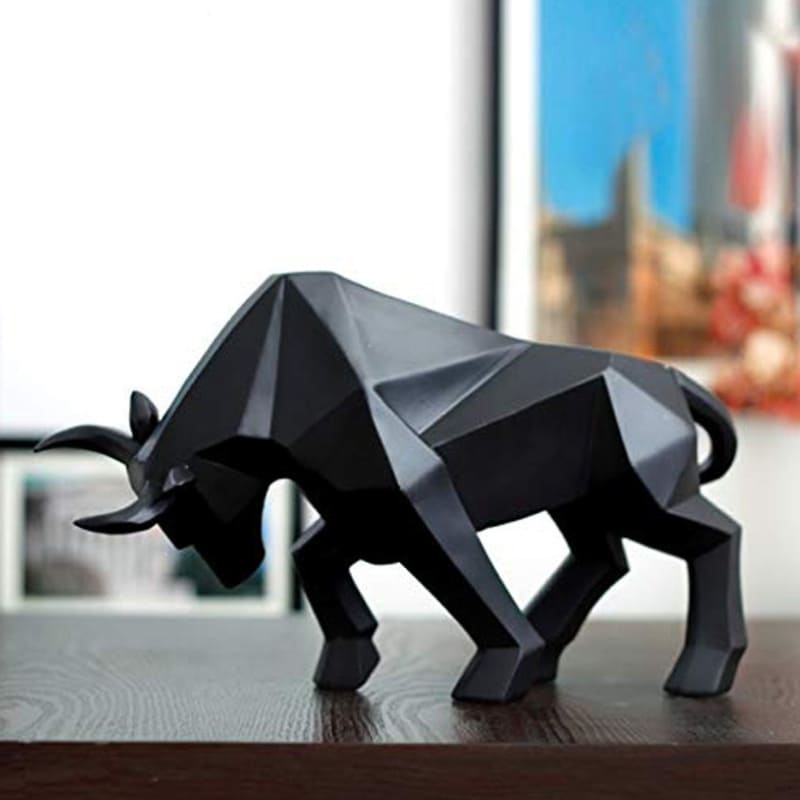 Estátua de Touro em Resina para Decoração de Mesa