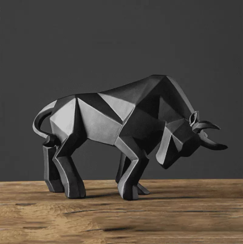 Estátua de Touro em Resina para Decoração de Mesa