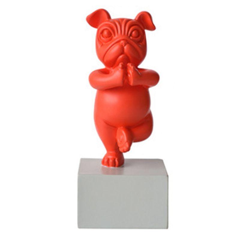 Estatueta Bulldog Zen Decorativa para Casa - Adorno de Cerámica de Bulldog