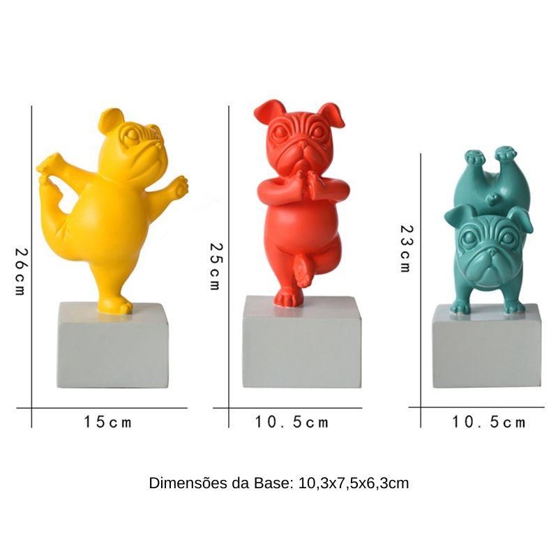 Estatueta Bulldog Zen Decorativa para Casa - Adorno de Cerámica de Bulldog