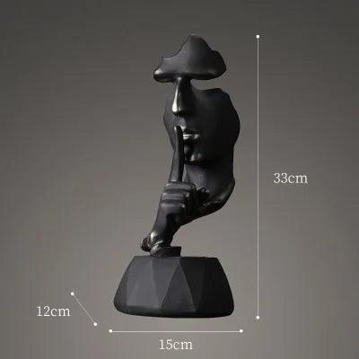 Estatueta Decorativa de Faces Urbanas - Arte Moderna para Interiores