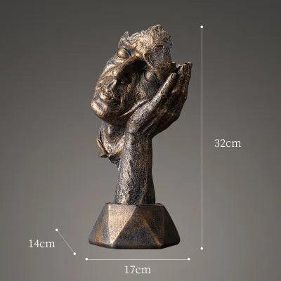 Estatueta Decorativa de Faces Urbanas - Arte Moderna para Interiores