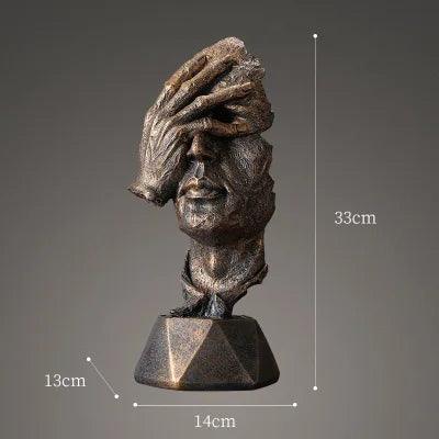 Estatueta Decorativa de Faces Urbanas - Arte Moderna para Interiores