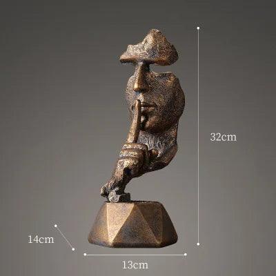 Estatueta Decorativa de Faces Urbanas - Arte Moderna para Interiores