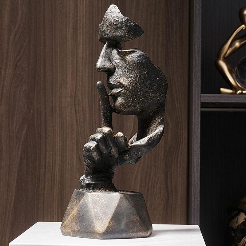 Estatueta Decorativa de Faces Urbanas - Arte Moderna para Interiores