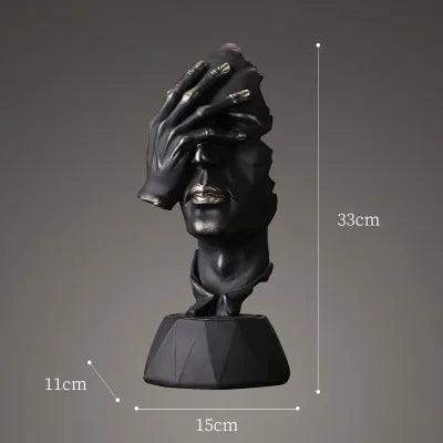Estatueta Decorativa de Faces Urbanas - Arte Moderna para Interiores