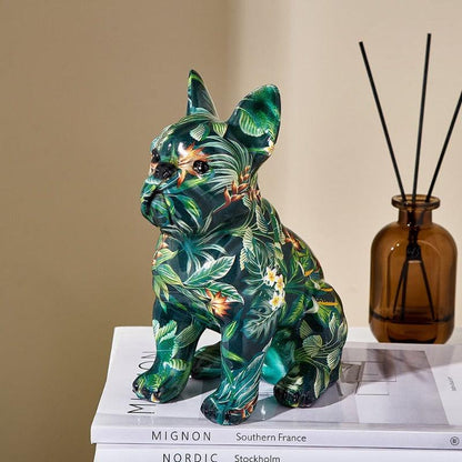 Estatueta de Bulldog Colorida - Decoração de Casa e Presente