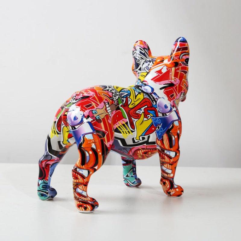 Estatueta de Bulldog Colorida - Decoração de Casa e Presente