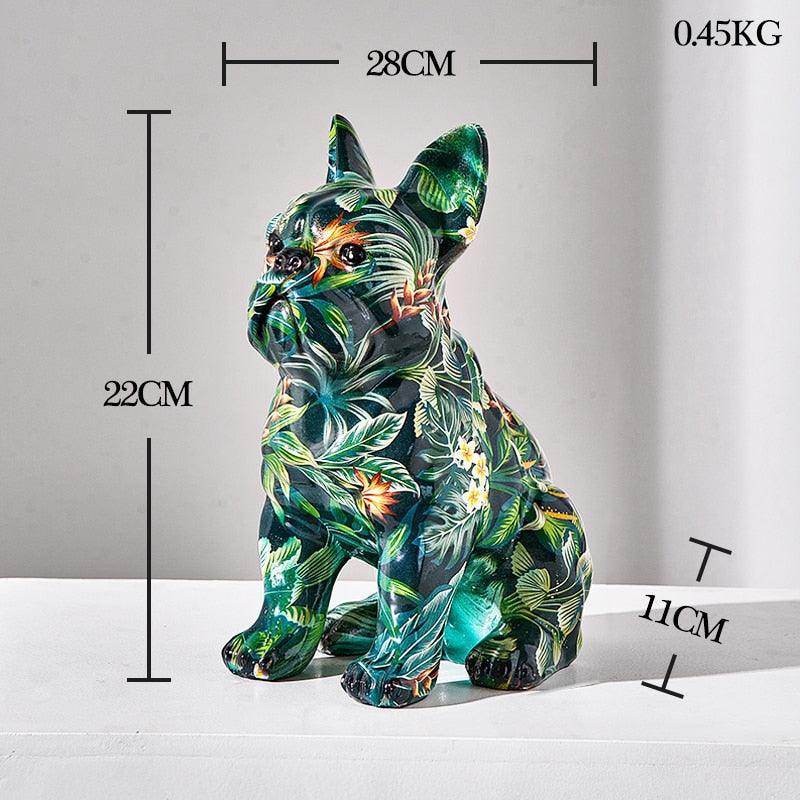 Estatueta de Bulldog Colorida - Decoração de Casa e Presente