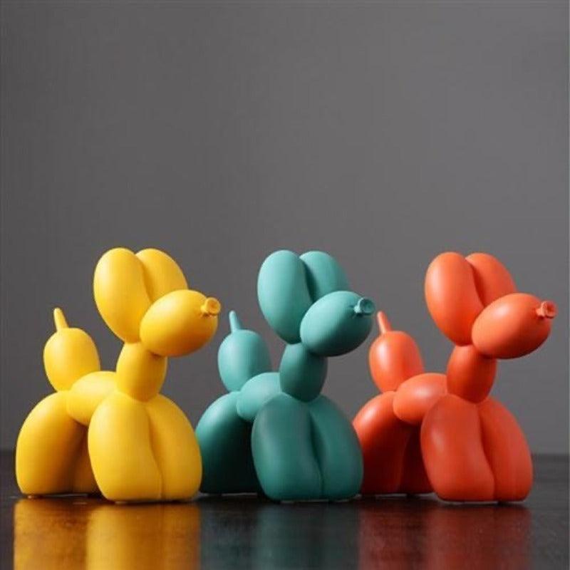 Estatueta de Cachorro Baloeiro Colorida