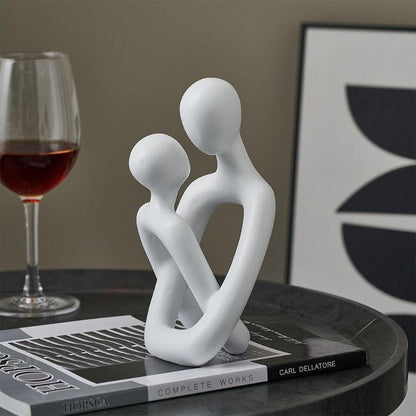 Estatueta de Casal Apaixonado em Resina - Decoração Romântica